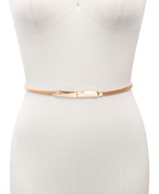 INC International Concepts - Metal Stretch Belt With Interlock Pyramid Buckle