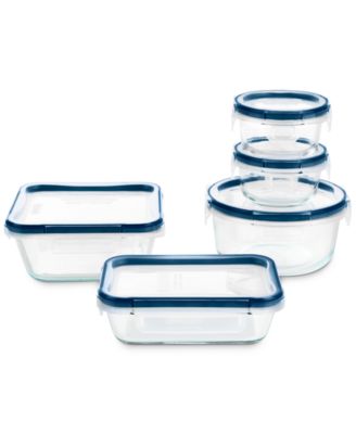 Pyrex - Freshlock Plus Microban 10-Pc. Glass Food Storage Set