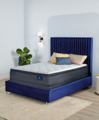 Serta - Serene Sky 12" Plush Pillow Top Mattress Set- Full