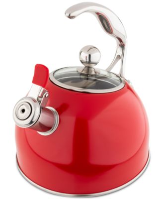 Viking - Stainless Steel 2.6-Qt. Black Tea Kettle with Copper Handle