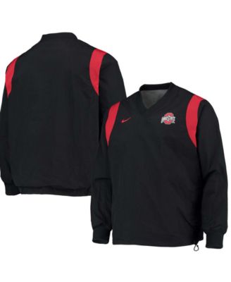 Nike - Men's Black Ohio State Buckeyes Rev Pullover Windbreaker Jacket