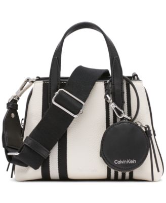 Calvin Klein - Millie Small Striped Faux Leather Crossbody
