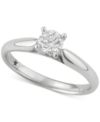 Macy's Star Signature Diamond - Certified ™ Solitaire Engagement Ring (1/2 ct. t.w.) in 14k Gold
