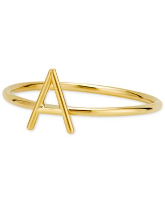 Sarah Chloe - Initial Monogram Ring in 14k Gold