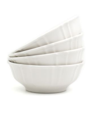 Euro Ceramica - CHLOE 4 PIECE CEREAL BOWL SET IN WHITE