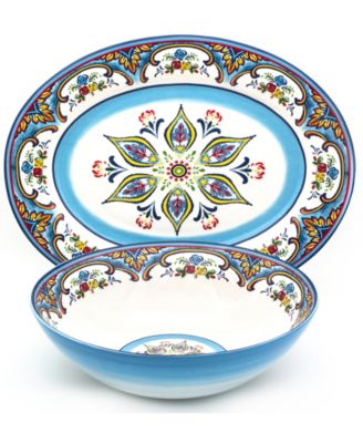 Euro Ceramica - ZANZIBAR 2 PIECE SERVING SET