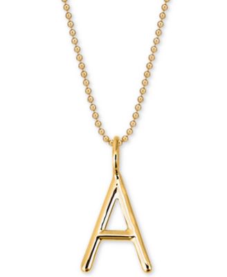 Sarah Chloe - Andi Initial Pendant Necklace in 14k Gold-Plate Over Sterling Silver, 18"