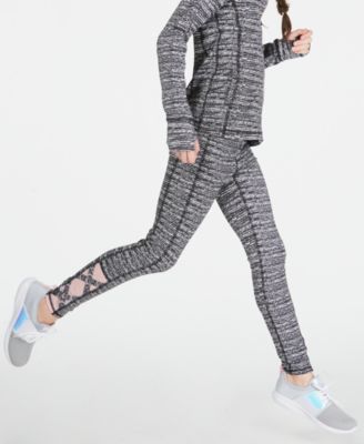 ID Ideology - Big Girls Static-Print Caged Leggings
