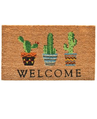 Home & More - Cactus Welcome 17" x 29" Coir/Vinyl Doormat