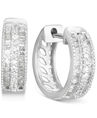 Macy's - Diamond Hoop Earrings (1/4 ct. t.w.)