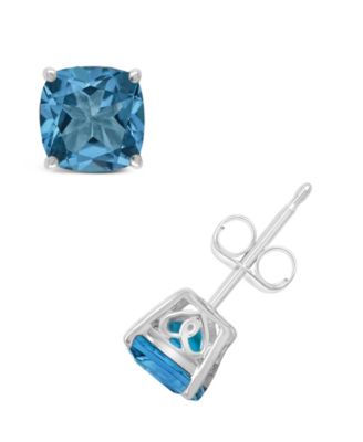 Macy's - Blue Topaz (2-1/2 ct. t.w.) Stud Earrings in Sterling Silver