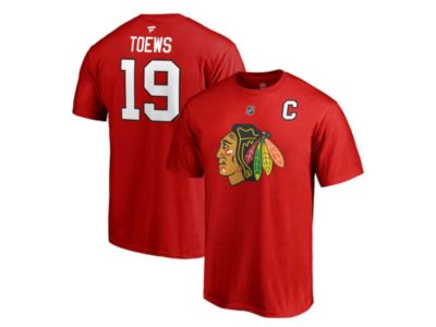 Majestic - Chicago Blackhawks Jonathan Toews Men's Authentic Stack Name & Number T-Shirt