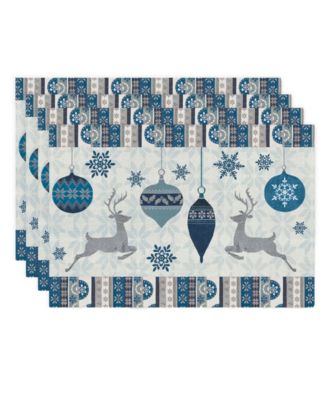 Laural Home - Simply Winter Placemat Set