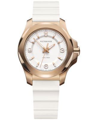 Victorinox - Women's I.N.O.X. V White Rubber Strap Watch 37mm