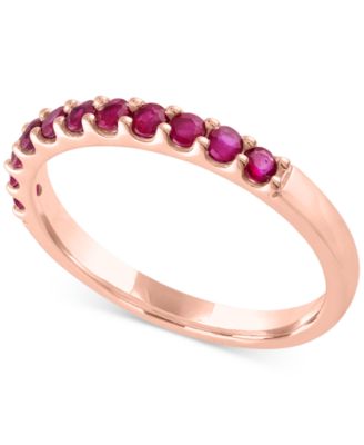 Forever Grown Diamonds - Lab-Created Blue Diamond Stack Ring (1/2 ct. t.w.) in Sterling Silver (Also in Red, Yellow, Pink, & Green Lab-Created Diamond)