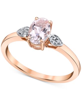 Macy's - Morganite (1 ct. t.w.) & Diamond Accent Ring in 14k Rose Gold