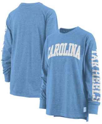 Pressbox - Women's Carolina Blue North Carolina Tar Heels Two-Hit Canyon Long Sleeve T-Shirt