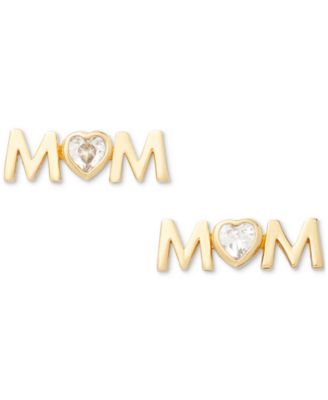 kate spade new york - Gold-Tone Crystal Mom Stud Earrings