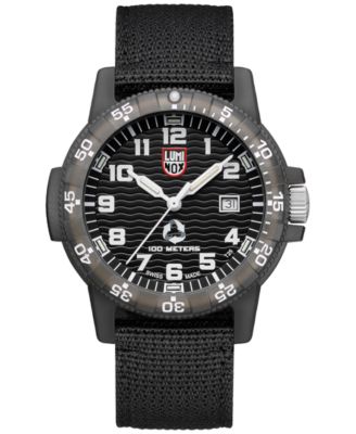 Luminox - Men's Swiss TIDE Recycled Ocean Material Eco Series Black PET Strap Watch 44mm