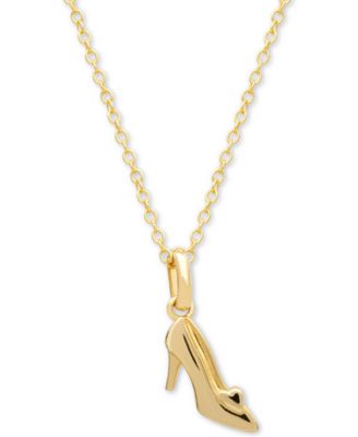 Disney - Children's Cinderella Slipper 15" Pendant Necklace in 14k Gold