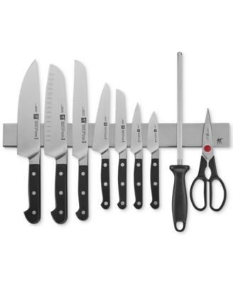 Zwilling - J.A. Henckels Pro Knife & Stainless Steel Magnetic Bar 16-Pc. Cutlery Set