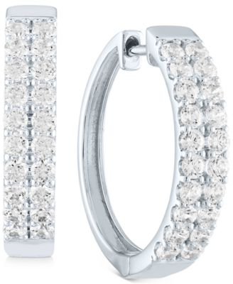 Forever Grown Diamonds - Lab-Grown Diamond Hoop Earrings (1 ct. t.w.) in Sterling Silver