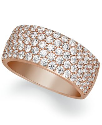 Macy's - Sterling Silver Ring, Swarovski Zirconia Pave Band