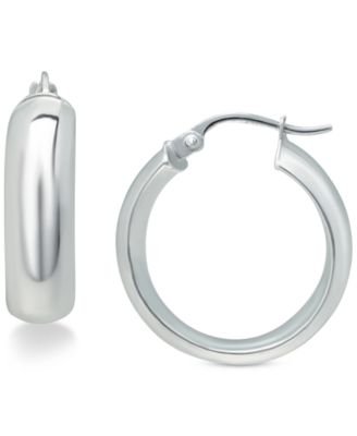 Giani Bernini - Small Chunky Sterling Silver Hoop, 3/4"
