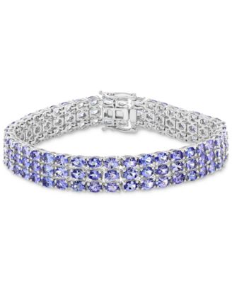 EFFY Collection - Tanzanite Triple Row Bracelet (17-5/8 ct.t.w.) in Sterling Silver