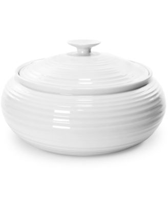Portmeirion - "Sophie Conran" White Low, Covered Casserole, 6 pt.