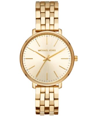Michael Kors - Women's Pyper Gold-Tone Stainless Steel Bracelet Watch 38mm
