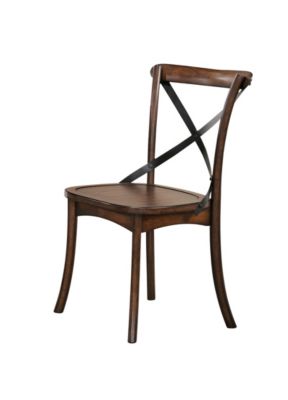 Acme Furniture - ACME Kaelyn Side Chair Set of 2, Dark Oak and Black