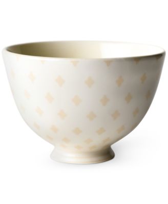 Coton Colors - Ecru Quatrefoil 6" Footed Bowl