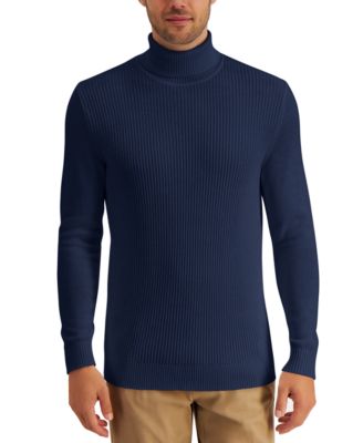 Club Room - Men's Textured Cotton Turtleneck Sweater