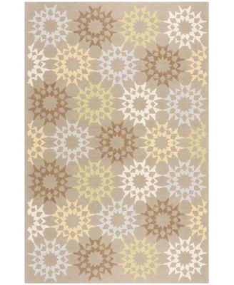 Martha Stewart Collection - Area Rug, Block Quilt MSR1843H OPAL / GREY