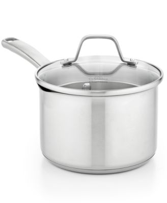 Calphalon - Classic Stainless Steel Covered Saucepan, 3.5 Qt.