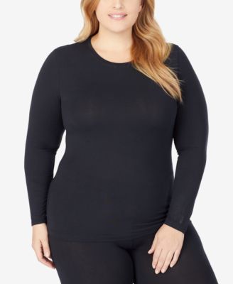 Cuddl Duds - Plus Size Softwear with Stretch Long Sleeve Top