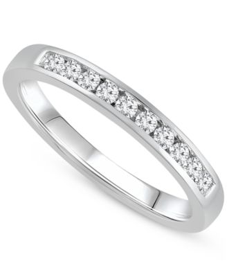 Forever Grown Diamonds - Lab-Created Diamond Channel-Set Band (1/4 ct. t.w.) in Sterling Silver