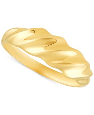 Macy's - Polished Wavy Design Statement Ring in 10k Gold