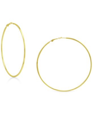 Giani Bernini - Polished Wire Extra-Large Hoop Earrings, 80mm