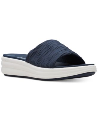 Clarks - Women's Drift Petal Lilac Slip-On Platform Slide Sandals