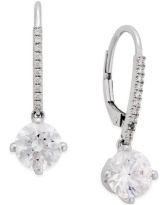 Arabella - Cubic Zirconia Earrings in 14k White Gold