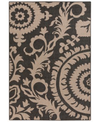 Surya - Alfresco ALF-9615 Black 6' x 9' Area Rug