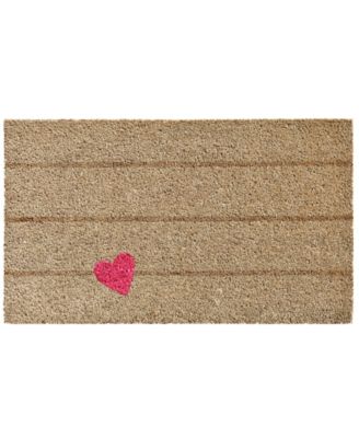 Home & More - Pink Heart 17" x 29" Coir/Vinyl Doormat