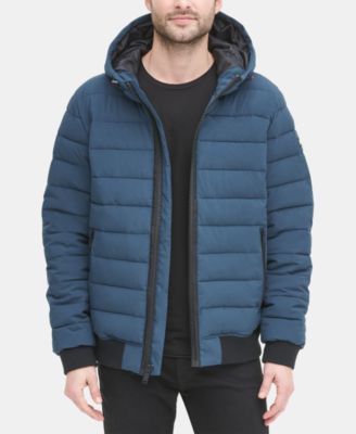 DKNY - Men's Quilted Hooded Core Bomber Jacket
