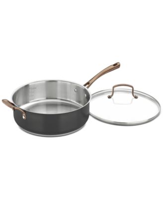 Cuisinart - Onyx Black & Rose Gold 5.5-Qt. Saut&eacute; Pan & Lid
