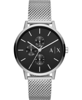 A|X Armani Exchange - Men's Cayde Stainless Steel Mesh Bracelet Watch 42mm