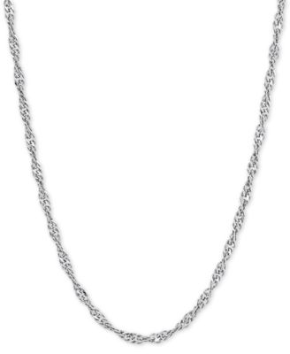 Giani Bernini - Singapore Link 20" Chain Necklace in Sterling Silver