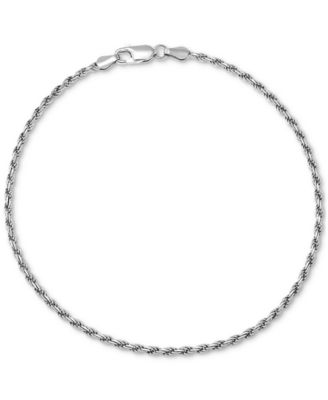 Giani Bernini - Rope Link Ankle Bracelet in Sterling Silver