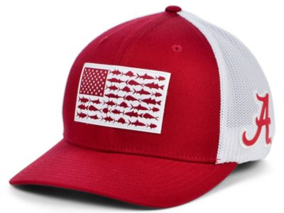 Columbia - Alabama Crimson Tide PFG Fish Flag Stretch-Fitted Cap